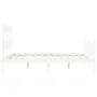 Estructura cama de matrimonio con cabecero madera maciza blanco de vidaXL, Camas y somieres - Ref: Foro24-3193242, Precio: 12...