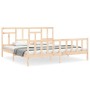 Estructura de cama con cabecero madera maciza 200x200 cm de vidaXL, Camas y somieres - Ref: Foro24-3193161, Precio: 141,70 €,...