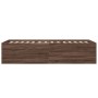 Estructura de cama madera de ingeniería marrón roble 100x200 cm