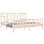 Estructura de cama con cabecero madera maciza 200x200 cm de vidaXL, Camas y somieres - Ref: Foro24-3193161, Precio: 141,70 €,...