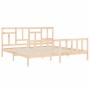 Estructura de cama con cabecero madera maciza 200x200 cm de vidaXL, Camas y somieres - Ref: Foro24-3193161, Precio: 141,70 €,...