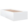 Estructura de cama madera de ingeniería blanca 90x200 cm