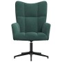 Sillón de relax de terciopelo verde oscuro