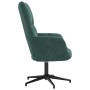 Sillón de relax de terciopelo verde oscuro