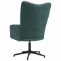 Sillón de relax de terciopelo verde oscuro