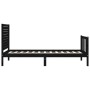 Single bed frame with black solid wood headboard by vidaXL, Beds and slatted bases - Ref: Foro24-3193170, Price: 136,81 €, Di...