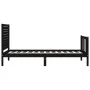 Single bed frame with black solid wood headboard by vidaXL, Beds and slatted bases - Ref: Foro24-3193170, Price: 134,99 €, Di...