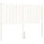 White solid wood bed frame with headboard 140x200 cm by vidaXL, Beds and slatted bases - Ref: Foro24-3192947, Price: 155,17 €...