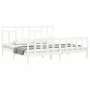 Weißer Massivholzbettrahmen mit Kopfteil 200x200 cm von vidaXL, Betten und Lattenroste - Ref: Foro24-3193162, Preis: 151,44 €...
