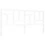 Weißer Massivholzbettrahmen mit Kopfteil 200x200 cm von vidaXL, Betten und Lattenroste - Ref: Foro24-3193162, Preis: 153,74 €...