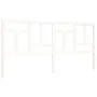 White solid wood bed frame with headboard 200x200 cm by vidaXL, Beds and slatted bases - Ref: Foro24-3193162, Price: 151,46 €...