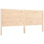 Bed frame with solid wood headboard 200x200 cm by vidaXL, Beds and slatted bases - Ref: Foro24-3192771, Price: 184,69 €, Disc...