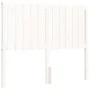 Double bed frame with white solid wood headboard by vidaXL, Beds and slatted bases - Ref: Foro24-3192917, Price: 134,46 €, Di...