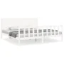 White solid wood bed frame with headboard 200x200 cm by vidaXL, Beds and slatted bases - Ref: Foro24-3192967, Price: 190,04 €...