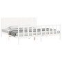 White solid wood bed frame with headboard 200x200 cm by vidaXL, Beds and slatted bases - Ref: Foro24-3192967, Price: 192,72 €...