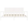 Weißer Massivholzbettrahmen mit Kopfteil 200x200 cm von vidaXL, Betten und Lattenroste - Ref: Foro24-3192967, Preis: 192,83 €...