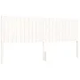 White solid wood bed frame with headboard 200x200 cm by vidaXL, Beds and slatted bases - Ref: Foro24-3192967, Price: 190,04 €...