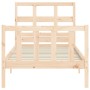 Estructura de cama con cabecero madera maciza 90x200 cm de vidaXL, Camas y somieres - Ref: Foro24-3192996, Precio: 90,22 €, D...