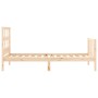 Bed frame with solid wood headboard 90x200 cm by vidaXL, Beds and slatted bases - Ref: Foro24-3192996, Price: 90,30 €, Discou...