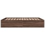 Estructura de cama madera de ingeniería marrón roble 150x200 cm