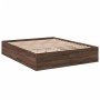 Estructura de cama madera de ingeniería marrón roble 150x200 cm