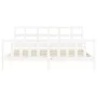 Weißer Massivholzbettrahmen mit Kopfteil 200x200 cm von vidaXL, Betten und Lattenroste - Ref: Foro24-3193032, Preis: 155,90 €...