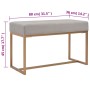 Bank 80 cm grauer Samt von vidaXL, Bänke für Hallen und Lager - Ref: Foro24-247558, Preis: 91,27 €, Rabatt: %