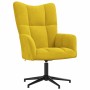 Sillón de relax de terciopelo amarillo mostaza
