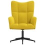 Sillón de relax de terciopelo amarillo mostaza