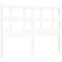 Double bed frame with white solid wood headboard by vidaXL, Beds and slatted bases - Ref: Foro24-3192982, Price: 129,55 €, Di...