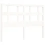 Double bed frame with white solid wood headboard by vidaXL, Beds and slatted bases - Ref: Foro24-3192982, Price: 127,88 €, Di...