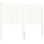 Estructura de cama con cabecero madera maciza blanco 140x190 cm de vidaXL, Camas y somieres - Ref: Foro24-3192927, Precio: 16...