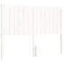 White solid wood bed frame with headboard 140x190 cm by vidaXL, Beds and slatted bases - Ref: Foro24-3192927, Price: 158,79 €...