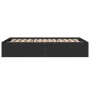 Estructura de cama madera de ingeniería negra 140x190 cm
