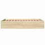 Estructura de cama madera de ingeniería roble Sonoma 135x190 cm