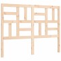 Double bed frame with solid wood headboard by vidaXL, Beds and slatted bases - Ref: Foro24-3193046, Price: 116,78 €, Discount: %