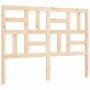 Double bed frame with solid wood headboard by vidaXL, Beds and slatted bases - Ref: Foro24-3193046, Price: 115,30 €, Discount: %