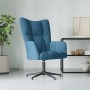 Sillón de relax de terciopelo azul
