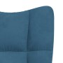 Sillón de relax de terciopelo azul