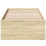 Estructura de cama madera de ingeniería roble Sonoma 100x200 cm