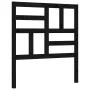Bed frame with black solid wood headboard 100x200 cm by vidaXL, Beds and slatted bases - Ref: Foro24-3193070, Price: 136,35 €...