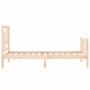 Bed frame with solid wood headboard 90x200 cm by vidaXL, Beds and slatted bases - Ref: Foro24-3193126, Price: 87,54 €, Discou...