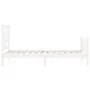 White solid wood bed frame with headboard 90x200 cm by vidaXL, Beds and slatted bases - Ref: Foro24-3193127, Price: 93,91 €, ...