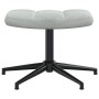Sillón de relax con taburete de terciopelo gris claro