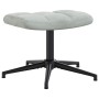 Sillón de relax con taburete de terciopelo gris claro