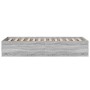 Estructura de cama madera de ingeniería gris Sonoma 90x190 cm