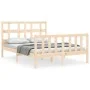 Bettgestell mit Massivholzkopfteil 120x200 cm von vidaXL, Betten und Lattenroste - Ref: Foro24-3193006, Preis: 116,34 €, Raba...