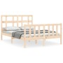 Estructura de cama con cabecero madera maciza 120x200 cm de vidaXL, Camas y somieres - Ref: Foro24-3193006, Precio: 118,31 €,...