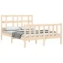 Bettgestell mit Massivholzkopfteil 120x200 cm von vidaXL, Betten und Lattenroste - Ref: Foro24-3193006, Preis: 116,34 €, Raba...