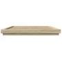 Estructura cama con luces LED madera roble Sonoma 180x200 cm